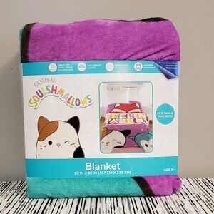 Squishmallows Plush Blanket 62in x 90in Fits Twin and Full Size Beds